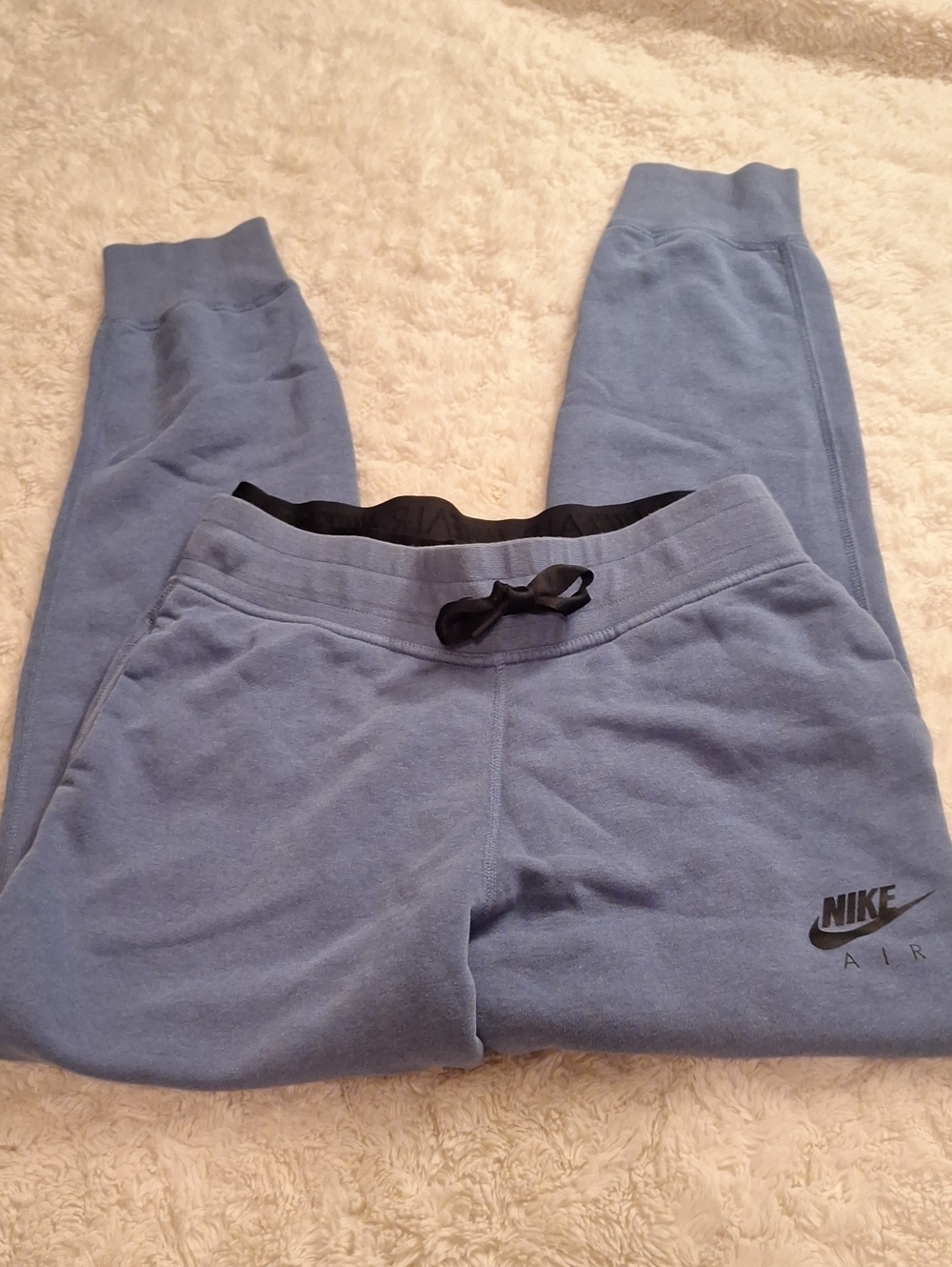 Nike Blue Jogger Sweatpants with Black Drawstring Size S